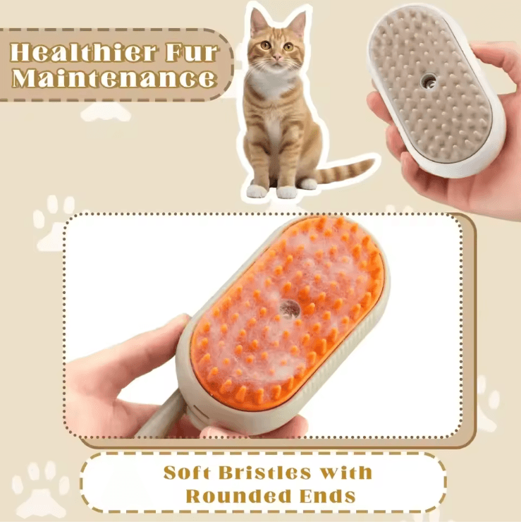 PawSteam 3 in 1 Pet Grooming Brush with Steam Care