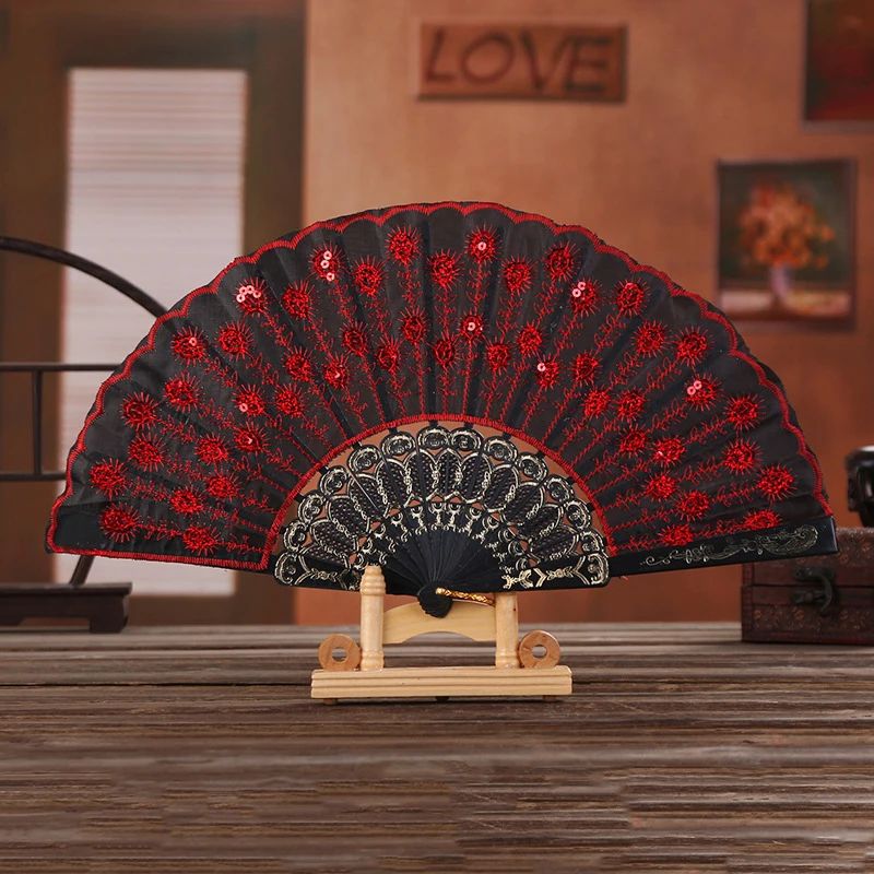 Chinese Style Embroidered Folding Hand Fan