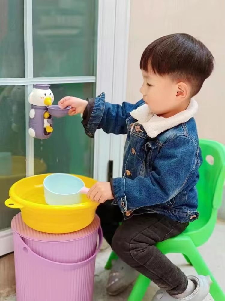 Suction-Cup Bath Toy Set with Duck/Frog/Pig Spinner for Toddlers & Kids