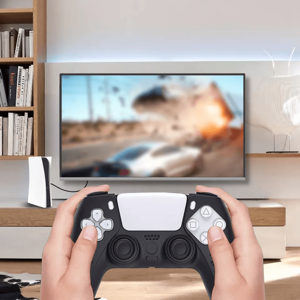 Silicone Case for PlayStation 5 Controller Protective Cover with Thumb Grips Kit, Anti-Slip, Shockproof, Easy Fit