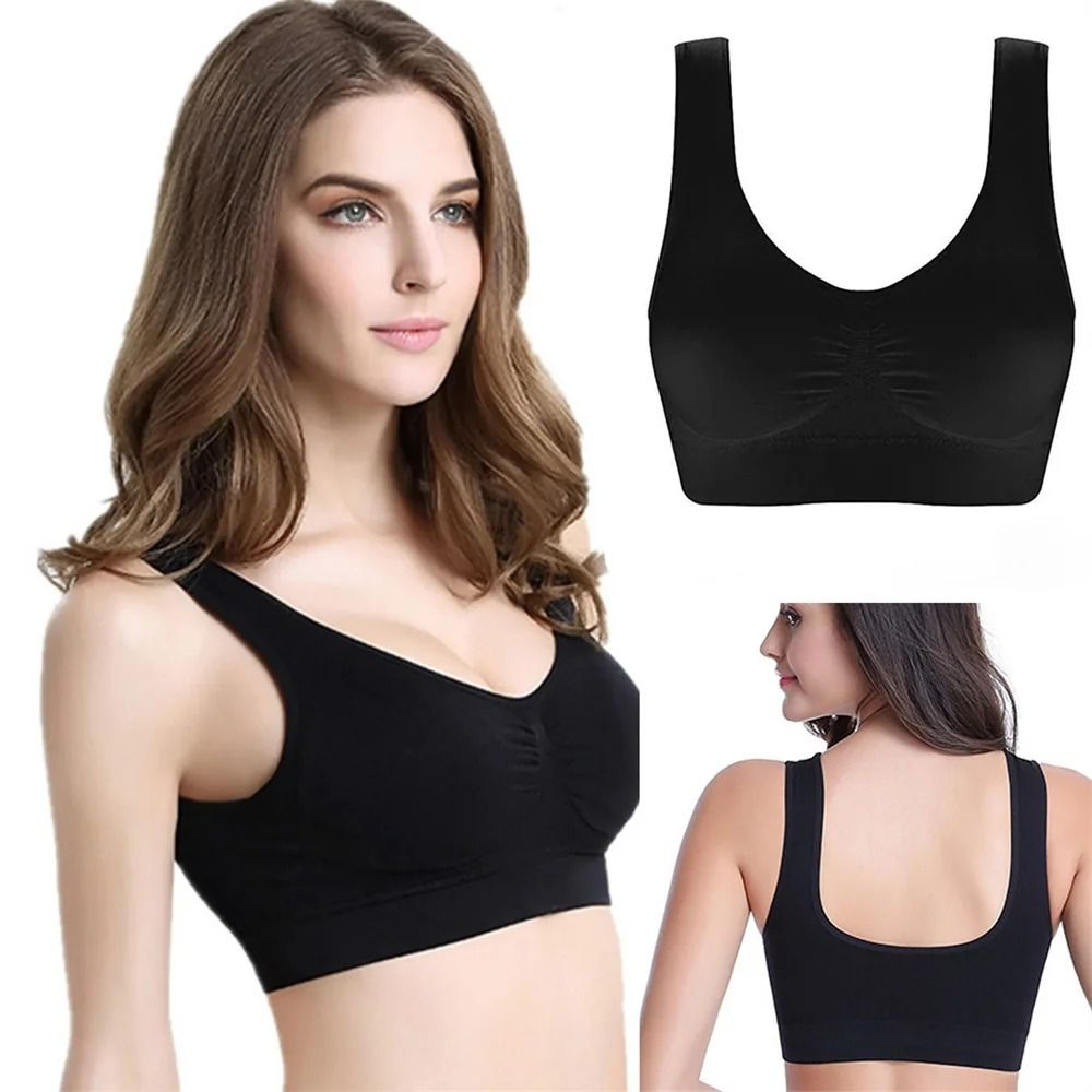 Womens Seamless Sports Bra Crop Top Breathable Fitness Tube