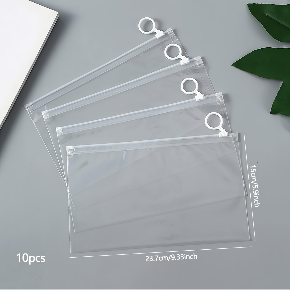 Clear Zip Lock Plastic Bags with Hang Hole | Self-Seal Transparent Poly Packaging Pouches