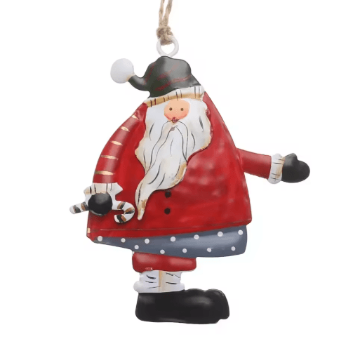 Nordic Double-Sided Christmas Tree Ornament – Iron Angel & Soldier Hanging Decoration