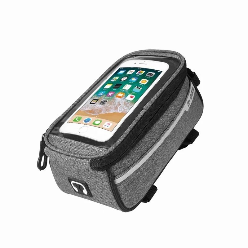 Waterproof Bicycle Front Frame Bag with Touch Screen Phone Pouch