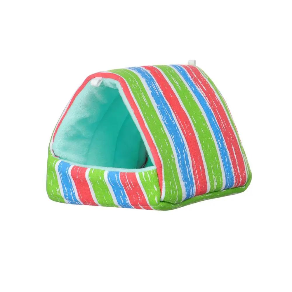 Warm Plush Small Animal Sleeping Bed | Cozy Winter Guinea Pig Nest & Hamster House | Rabbit Squirrel Snuggle Mat