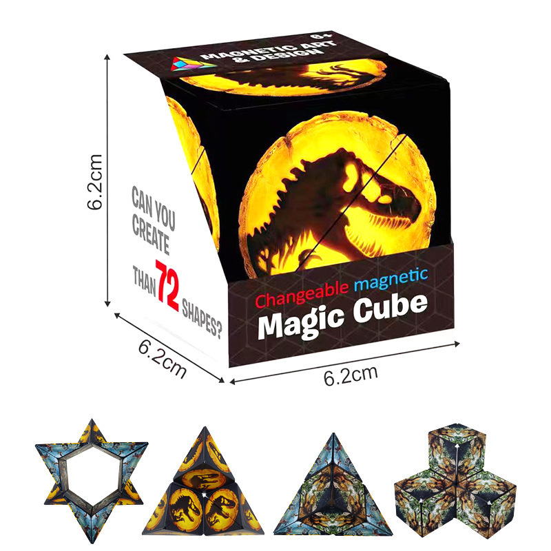 Shasibo Magnetic Cubes, Magic Infinite Cosmic Cube, Changeable Magnet Fidget Cubes, AntiStress Flip Cubic Puzzle Toy