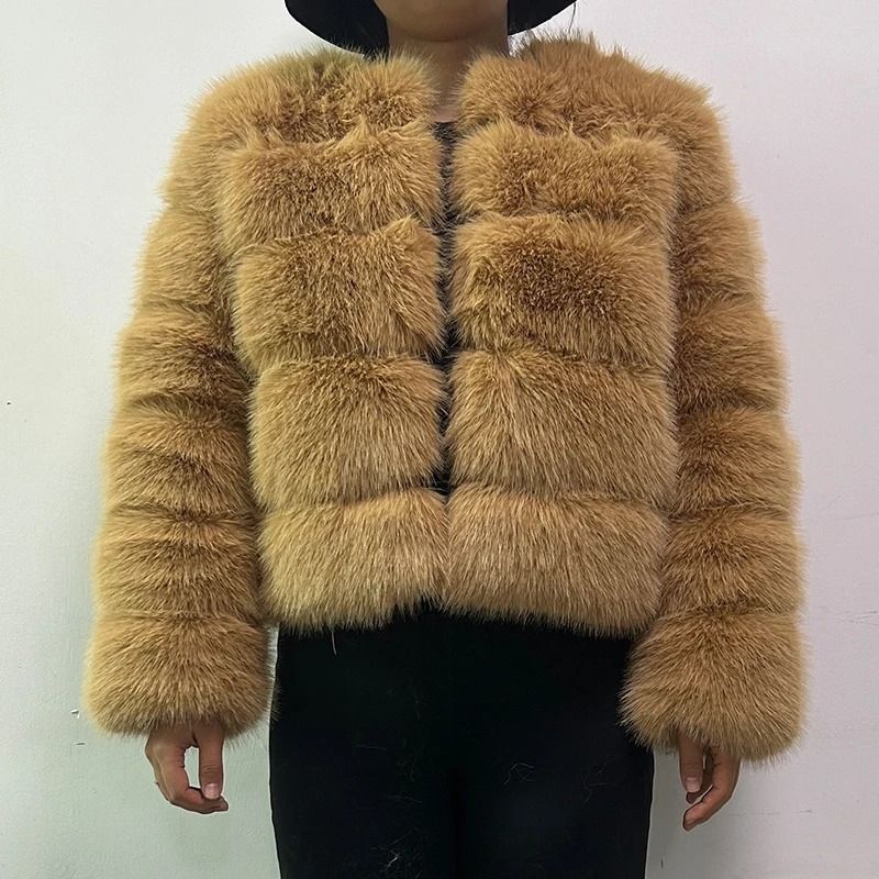 2024 Luxury Faux Raccoon Fur Coat | Premium Fluffy Winter Jacket & Thick Warm Furry Outerwear System