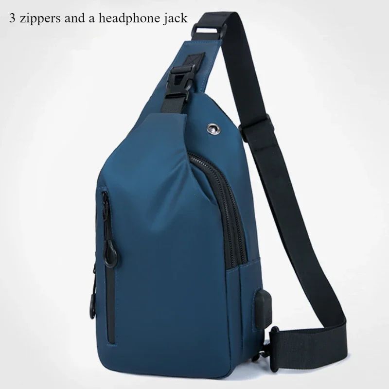 Men Nylon Crossbody Chest Bag