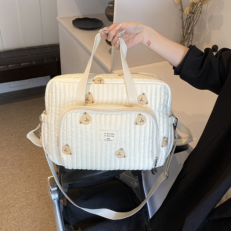 Large Mommy Bag, Baby Organizer Maternity Pack, Diaper Handbag, Embroidered Women Shoulder Cross body Bag for Hospital