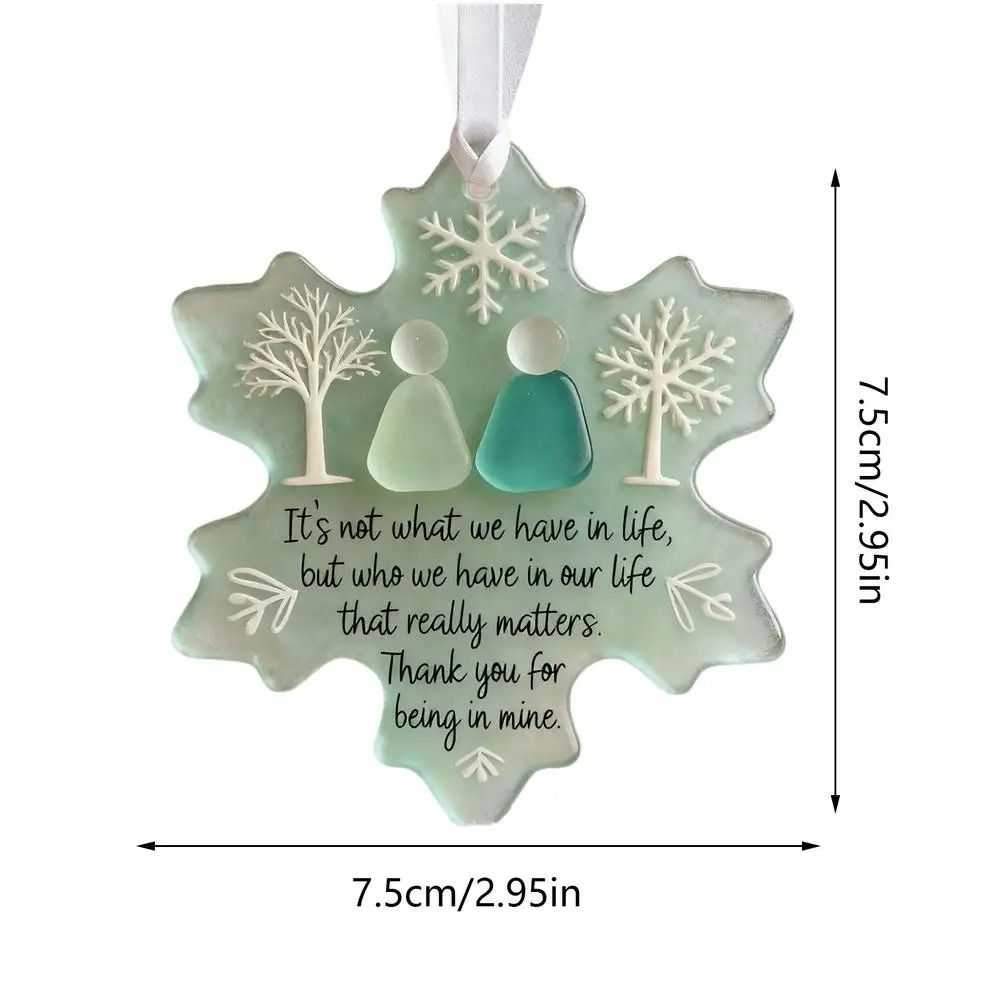 Clear Acrylic Snowflake Ornament Pendant for Holiday Decor
