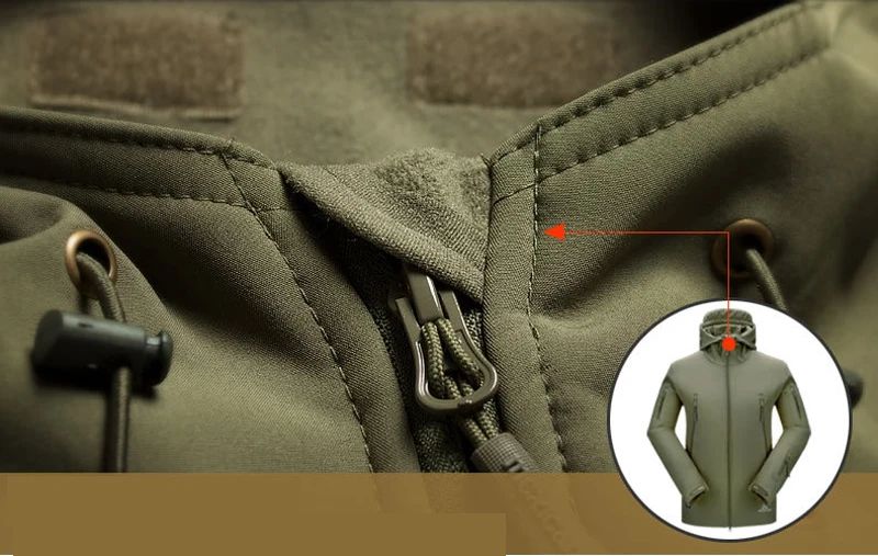 TRAF Shark Skin Tactical Jacket Windproof Waterproof Hooded Coat