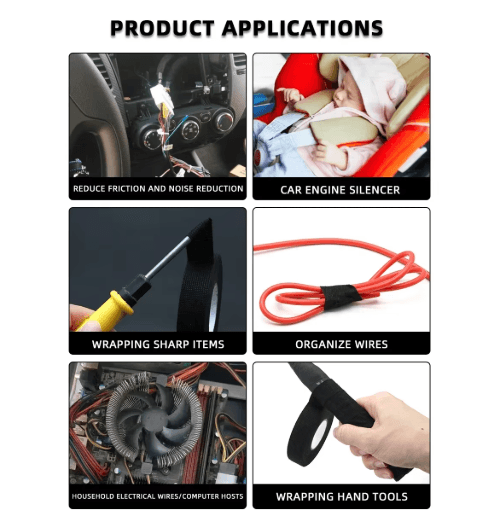 Heat-Resistant Fabric Tape for Automotive Wiring Harness & Cable Looms