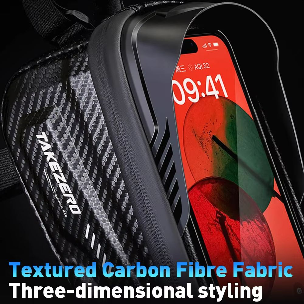 NEWBOLER Waterproof Bicycle Frame Bag – Top Tube Cycling Bag with 6.5