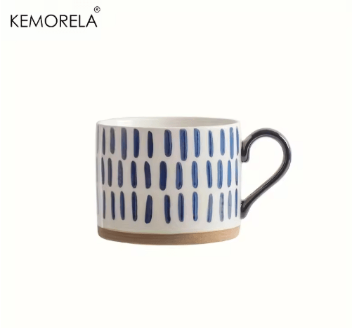 KEMORELA Japanese Ceramic Cup for Coffee, Milk & Breakfast Drinks