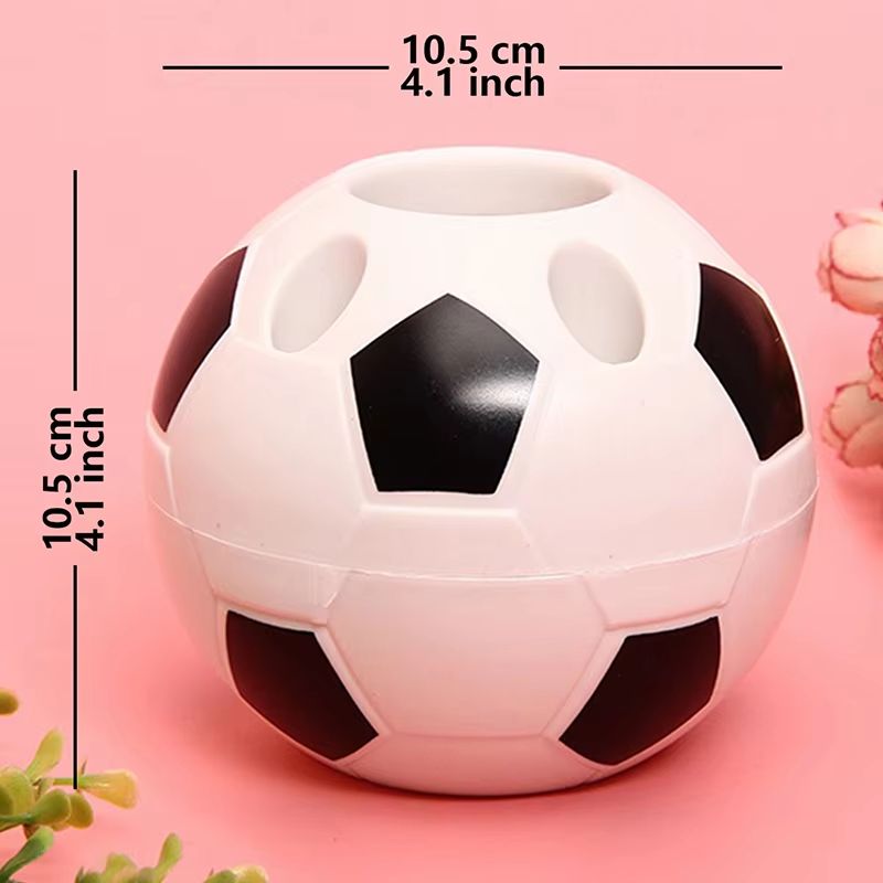 Soccer Shape Desktop Pen Pencil Holder Football Shape Toothbrush Holder Table Organizer Student Gift