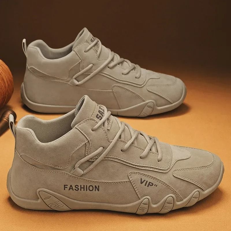 Mens Casual Ankle Boots with Lace Up Design and Non Slip Sole