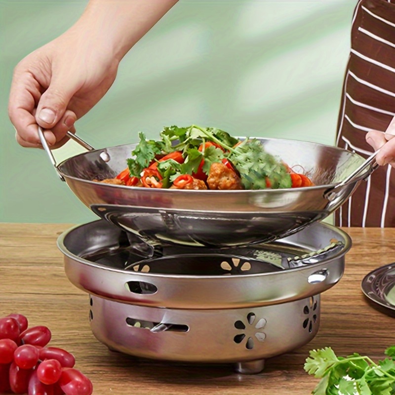 Stainless Steel Honeycomb Skillet, Non-Stick Cooking Pan with Handle, Scratch-Resistant for Pasta, Steak, Ramen & More