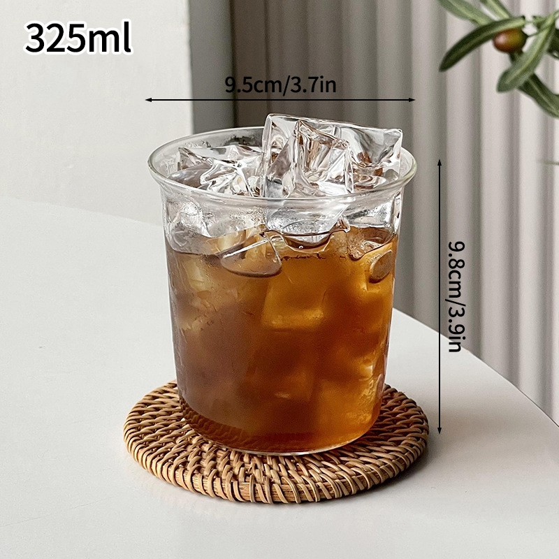 Transparent Juice Milk Coffee Mug, Glass Cup Heat-resistant Tumbler,Rose Glass Cup Drinkware