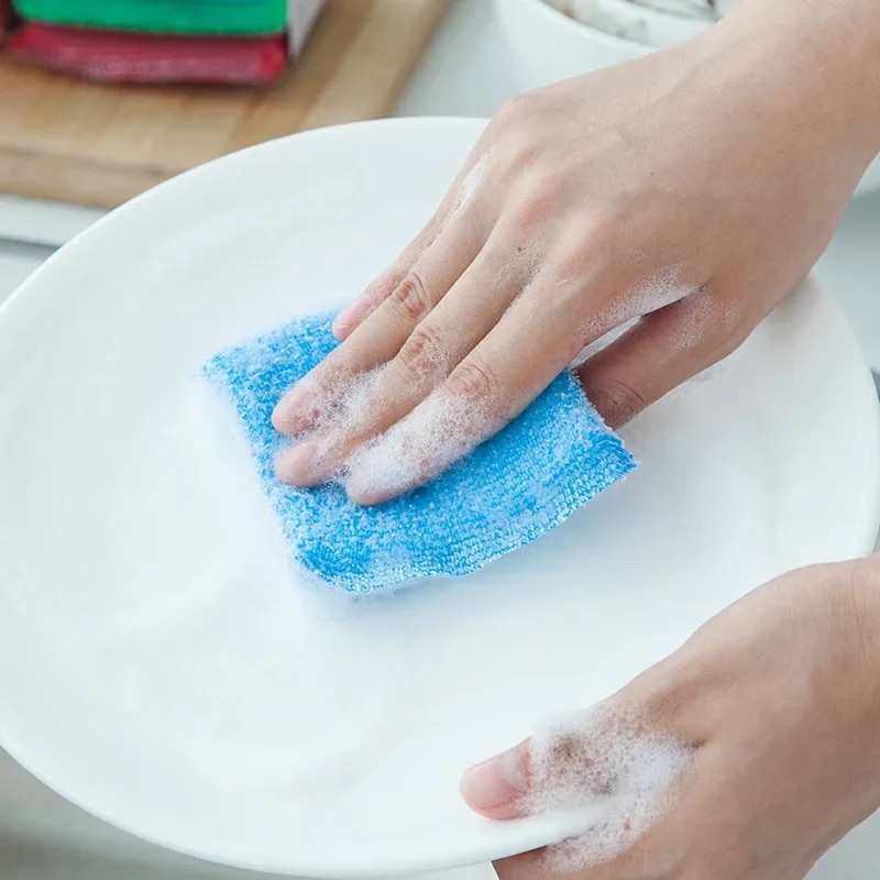 Double-Sided Dishwashing Sponges for Kitchen Cleaning - 24/16/8/4/1PC Pot Dish Wash Brushes