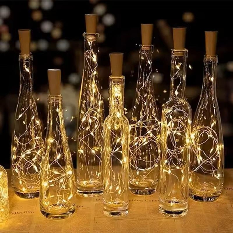 Acrylic LED Wine Bottle Cork String Lights (10 Pack)