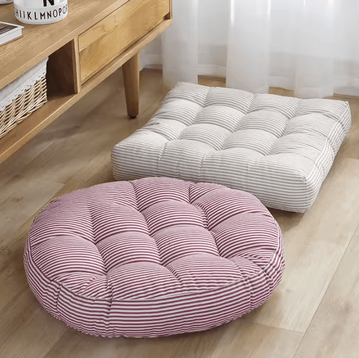 ZenRound Round Floor Cushion – 16.5-Inch Soft Seat Pillow for Meditation, Yoga & Chair Comfort