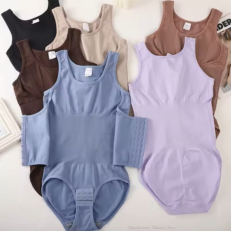 Zipper Waist Trainer Bodysuit – Tummy Control Shapewear with Belt