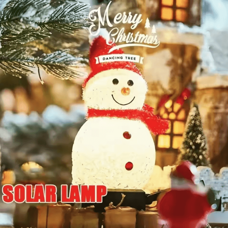 Solar Snowman Garden Lights – Christmas Outdoor Lawn Stake Decoration