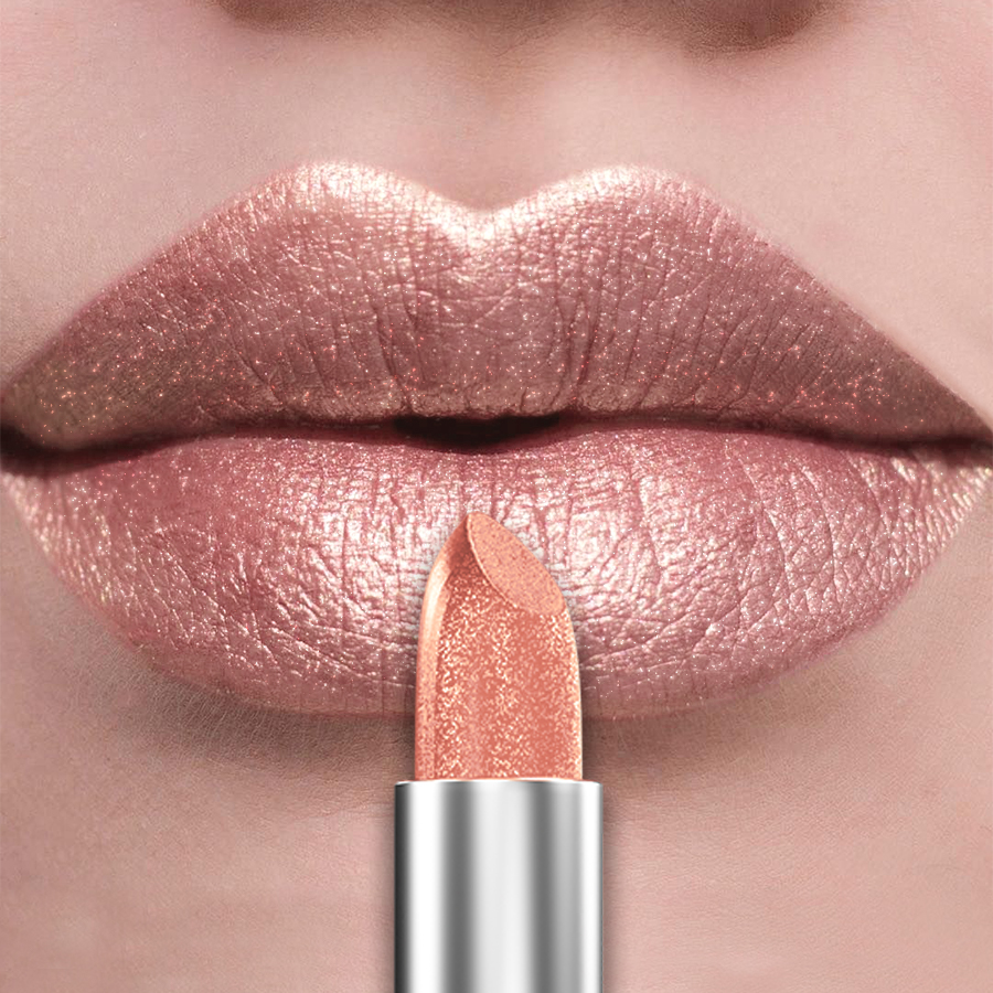 Bold Intense Glitter Metallic Lipstick Long-Lasting Pearlescent Lip Tint