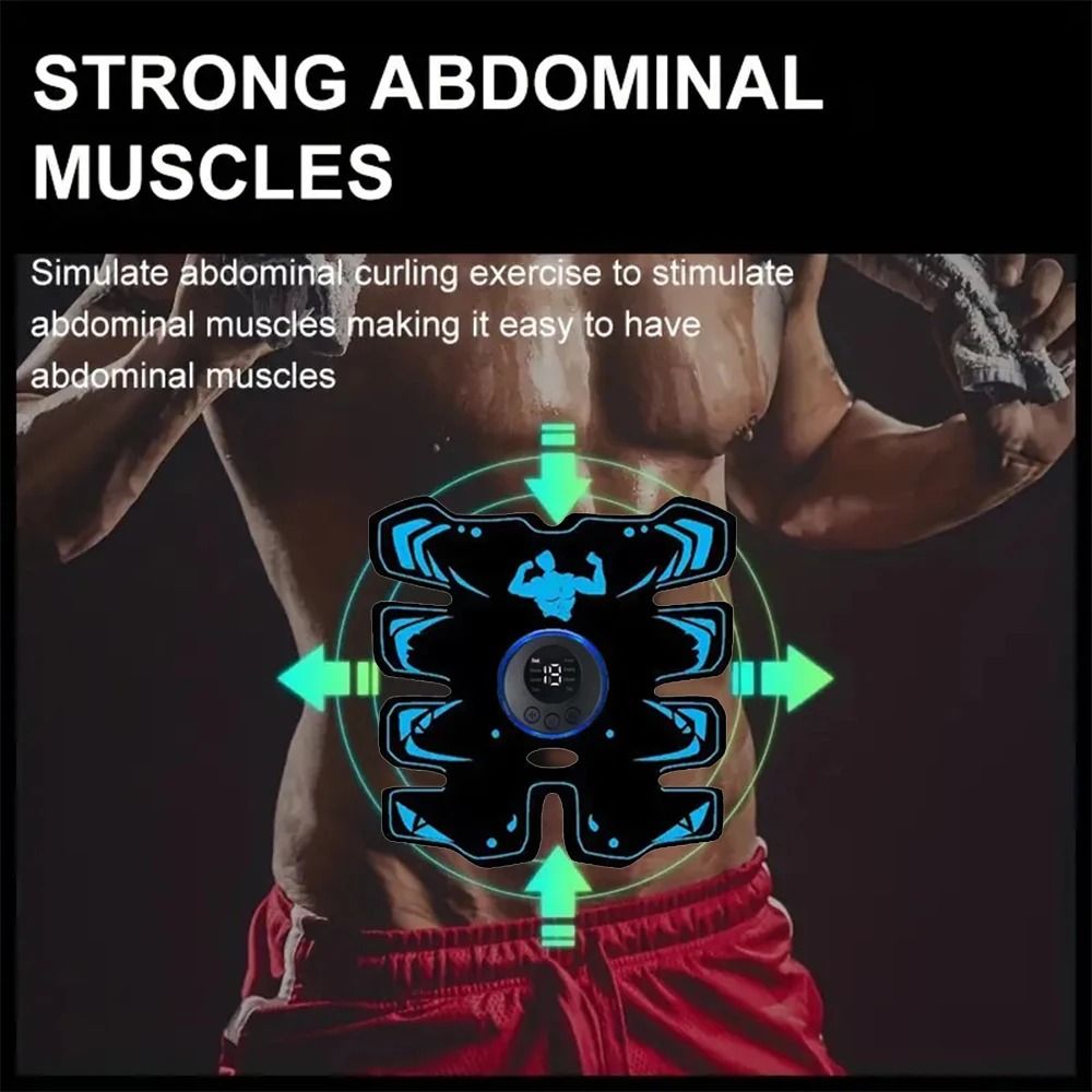 USB Rechargeable EMS Muscle Stimulator ABS Arm 3 in 1 Trainer Wireless Fitness Body Slimming Device