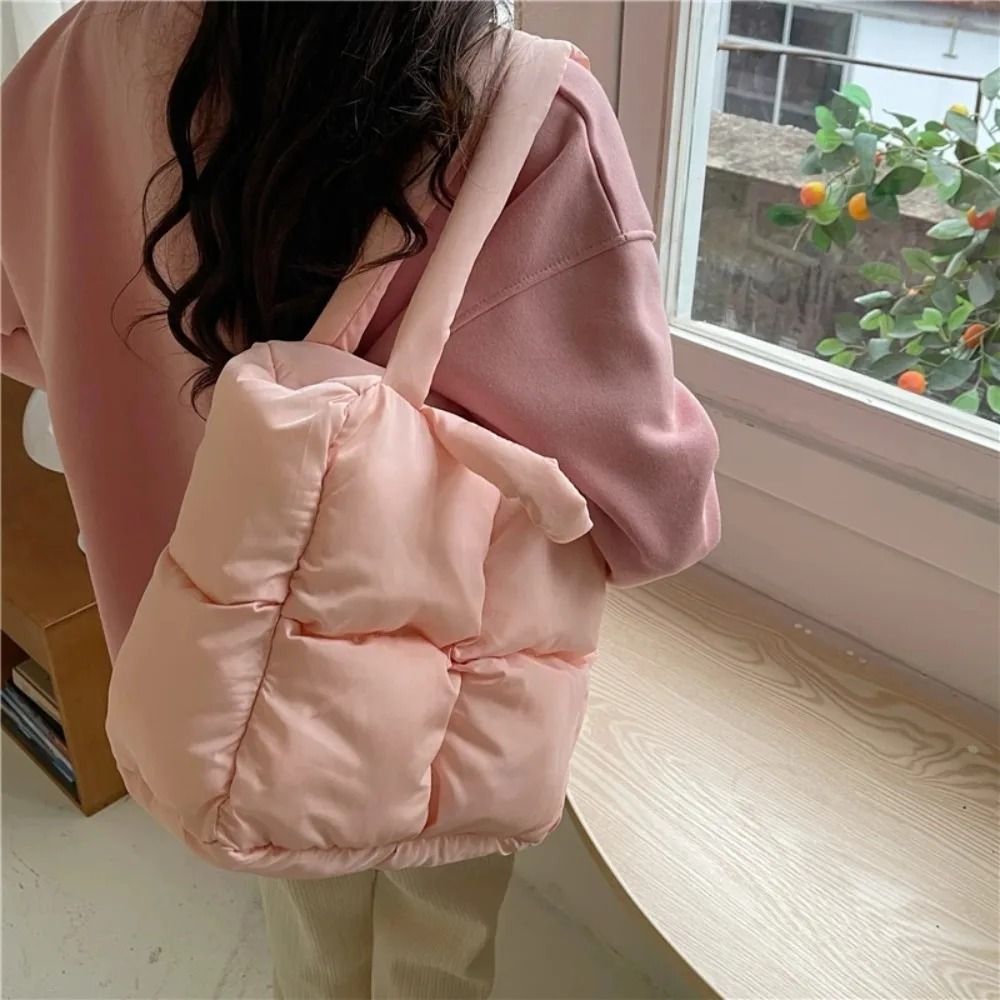Large Capacity Puffy Quilted Shoulder Tote