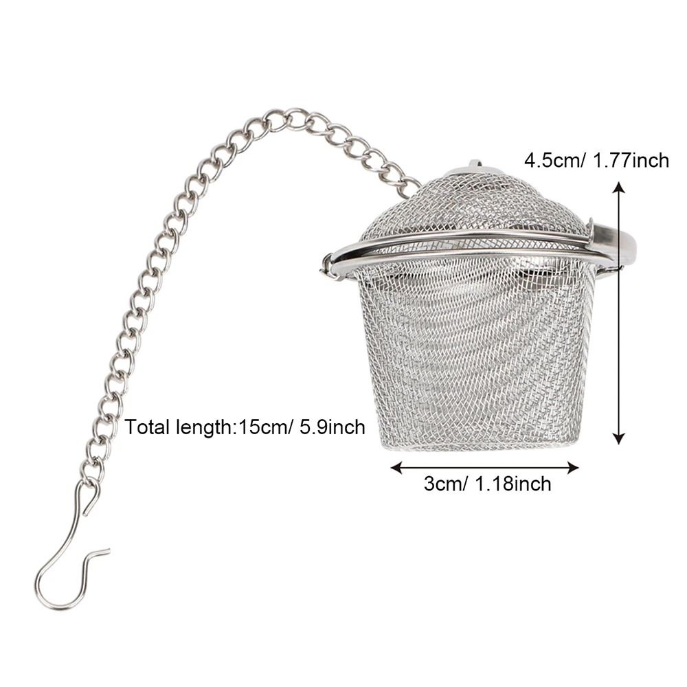 Stainless Steel Mesh Herbal Ball Reusable Tea Spice Strainer