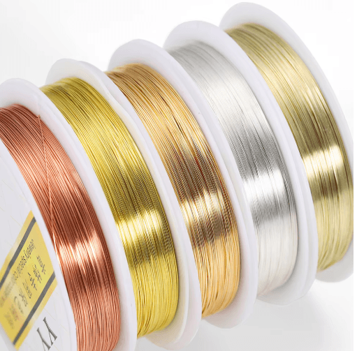 Premium Gold-Tone Copper Wire for Jewelry & Crafting (0.2–1.0mm)