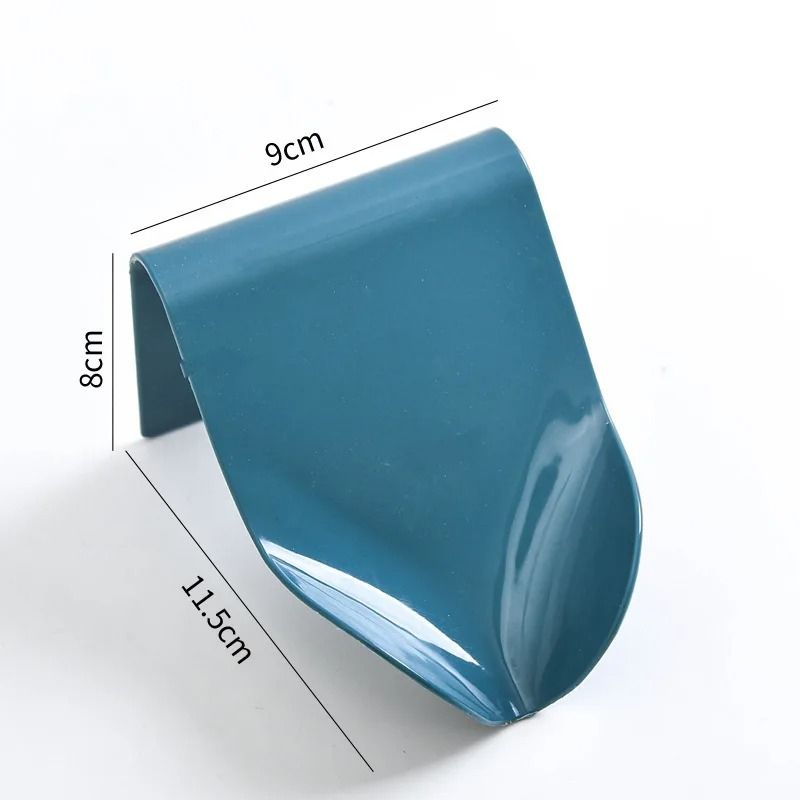 Wall Mounted Plastic Self Adhesive Bathroom Soap Holder With Drain