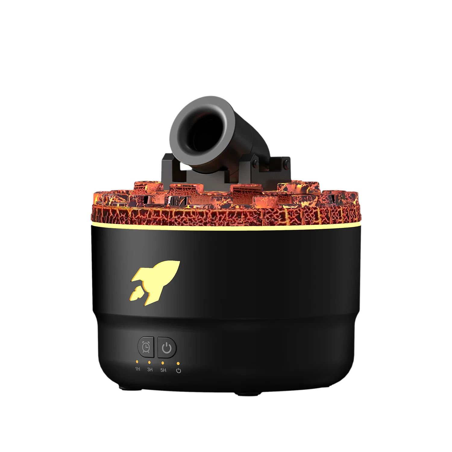 Volcanic Crack Light Cannon Humidifier, Aromatherapy Oil Diffuser with Lava Crack Design & Night Light
