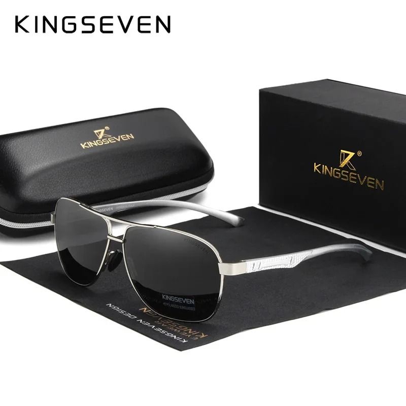 Polarized Aluminum Sunglasses UV400 HD Lens Pilot Eyewear with Photochromic Night Vision Protection