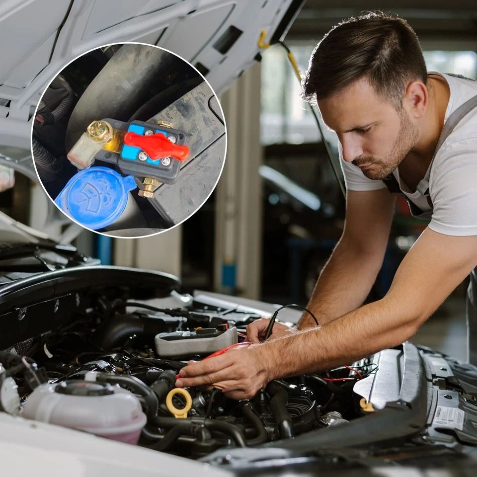 Rotary Battery Disconnect Switch, Isolator, for Cars, Trucks, RVs, Boats - Easy to Install & Operate