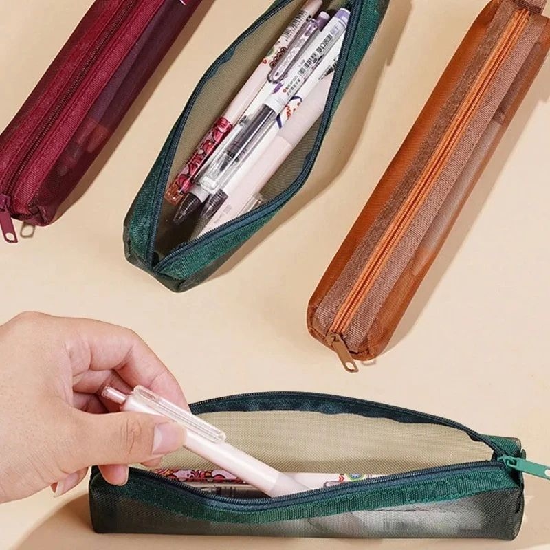 Mesh Pencil Case Storage Bag