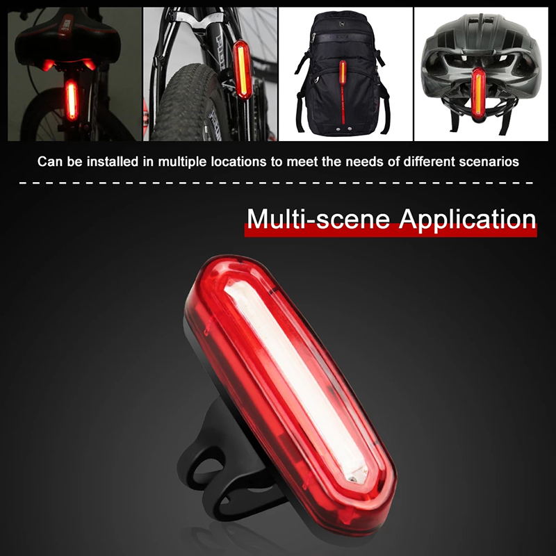 Bright USB Rechargeable Cycling Tail Light LED Rear Bike Safety Light