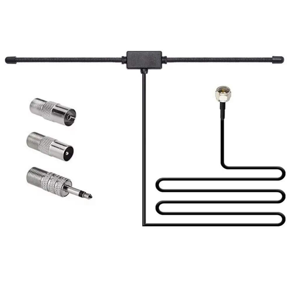 FM Dipole Antenna 75 Ohm Stereo Receiver Radio Antenna with F Connector