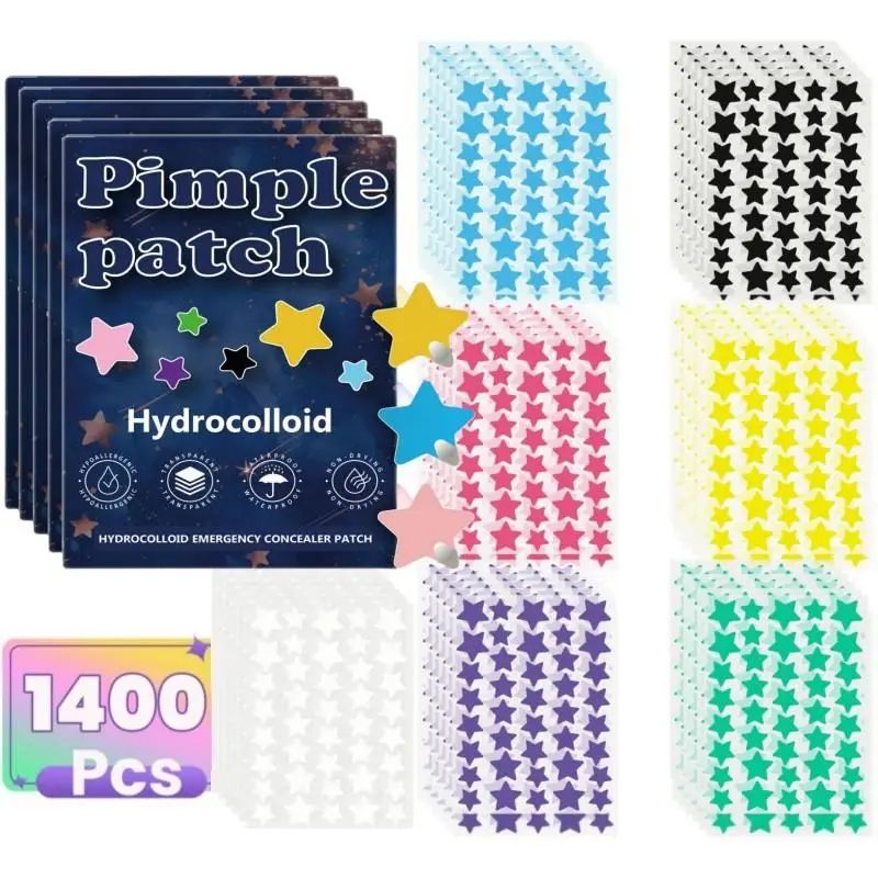 StarGlow 1400-Piece Acne Patch Set – Star Pimple Patches, Acne Spot Stickers, Pimple Patch Stickers