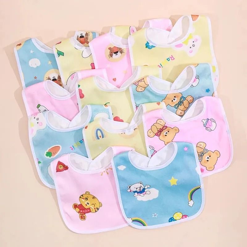 Ultra Soft Waterproof Baby Bib Set with Snap Closure