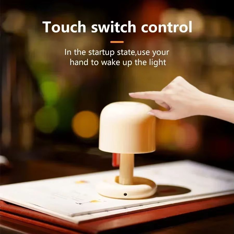 Mini Sunset Mushroom LED Night Lamp USB Rechargeable Ambient Light