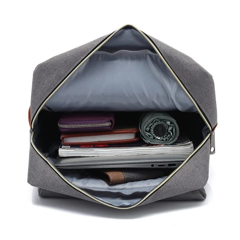 Vintage Oxford Waterproof Laptop Backpack with Large Capacity for Travel & School
