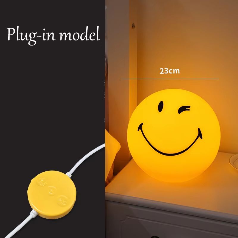 Smiley Sphere USB/Rechargeable Night Lamp – Squint & Wink Dimmable Atmosphere Light