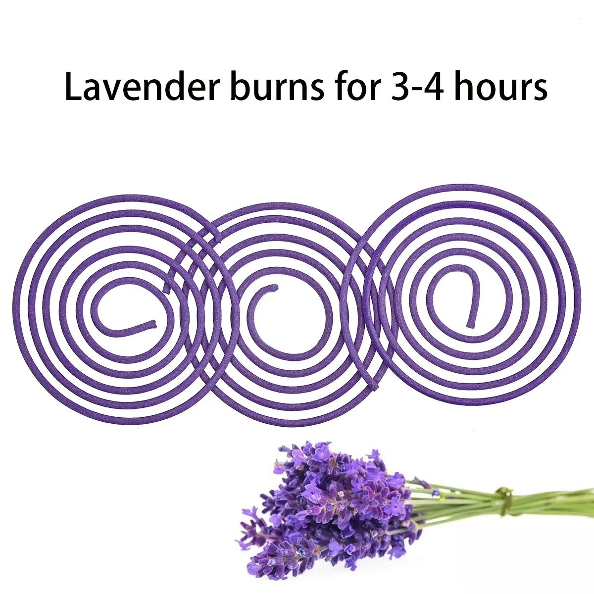 50Pcs Lavender Scented Spiral Candles