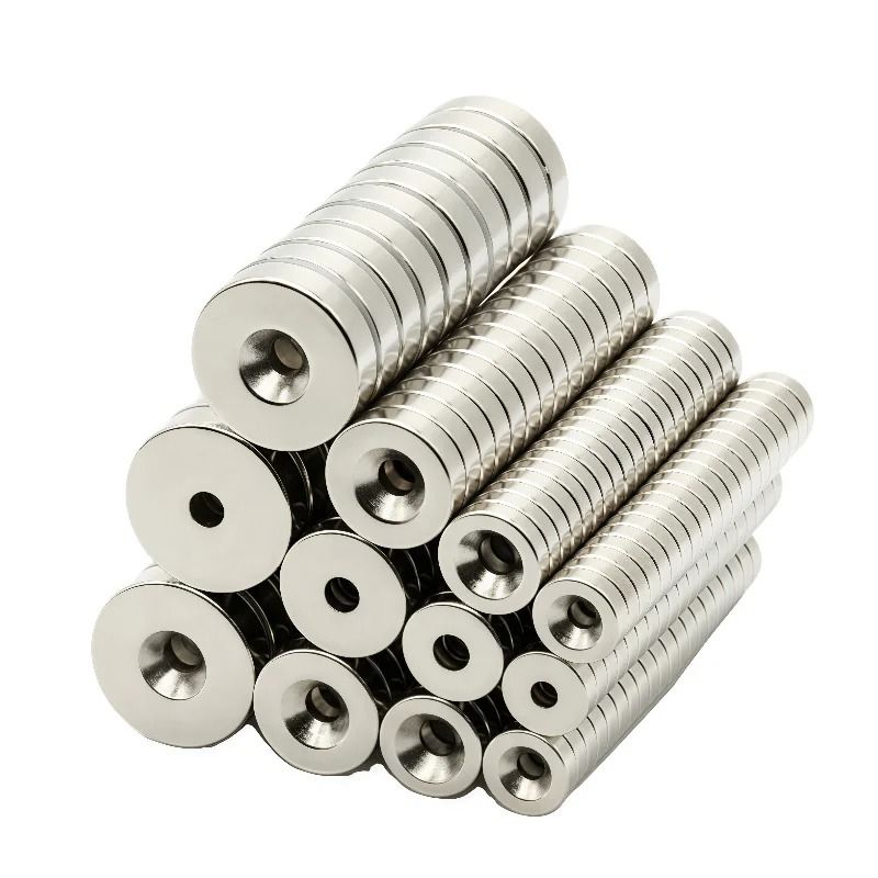 10-Piece N52 Neodymium Countersunk Magnets | High-Strength 30mm Industrial Magnetics