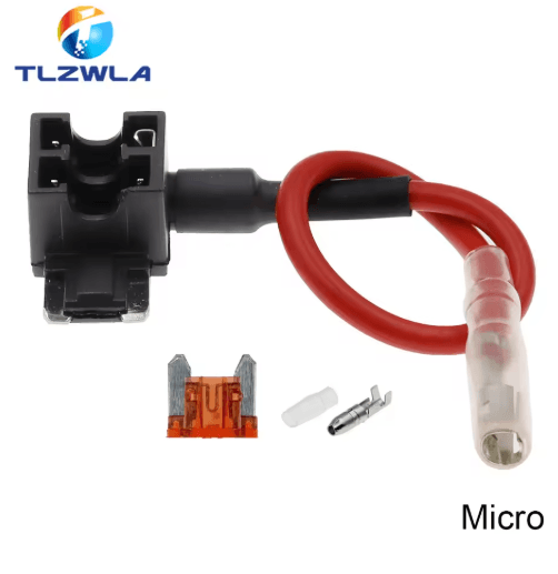 12V Add-A-Circuit Fuse Tap Adapter – Car Fuse Holder with 10A Blade Fuse (Mini / Micro / Standard)