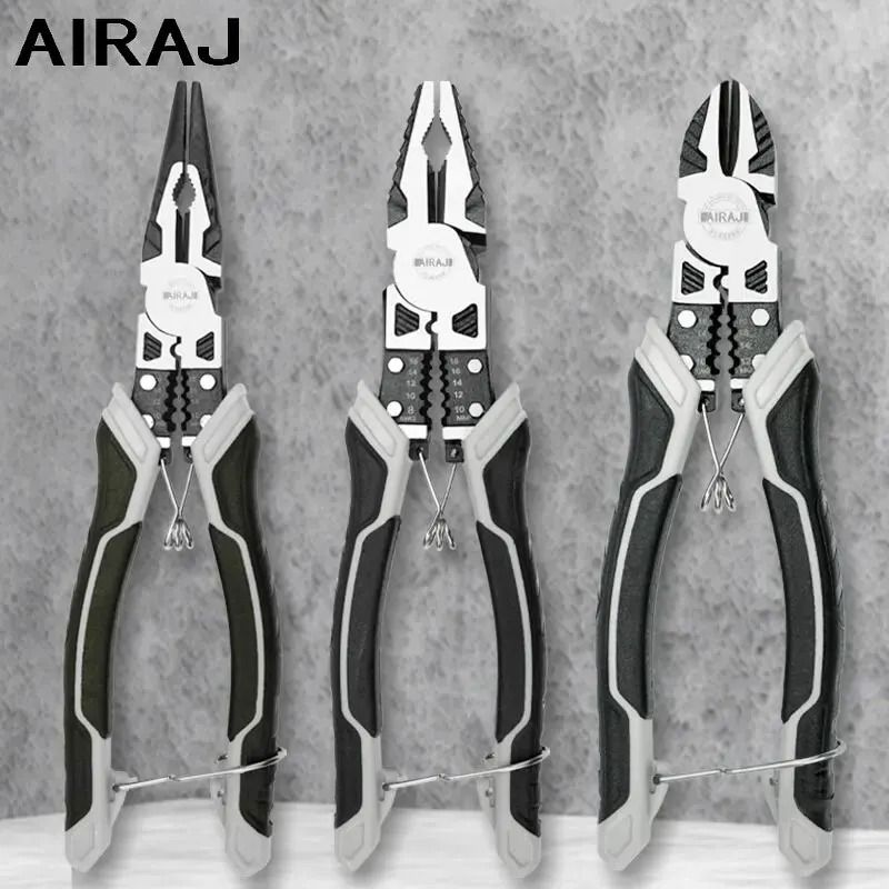 AIRAJ Multifunctional Diagonal Pliers Universal Wire Cutters Anti Slip Electrician Tool