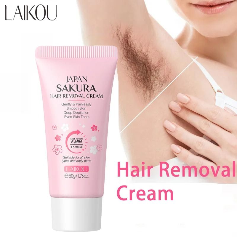 LAIKOU Hair Removal Cream for Intimate Areas Painless Hair Remover Growth Inhibitor 50g