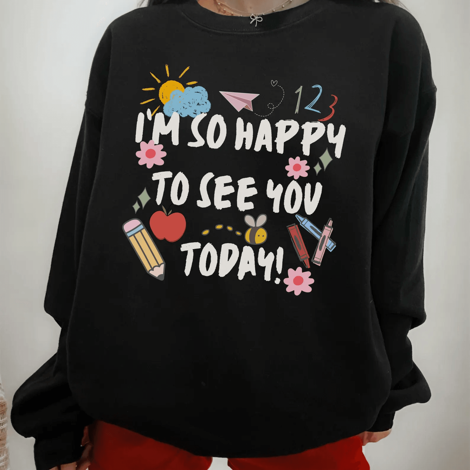 Teacher Sweatshirt Retro Teacher Crewneck Cute Trendy Teacher Gift Teach Shirt